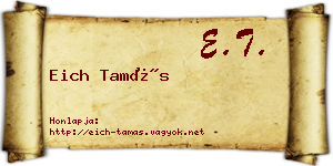 Eich Tamás névjegykártya
